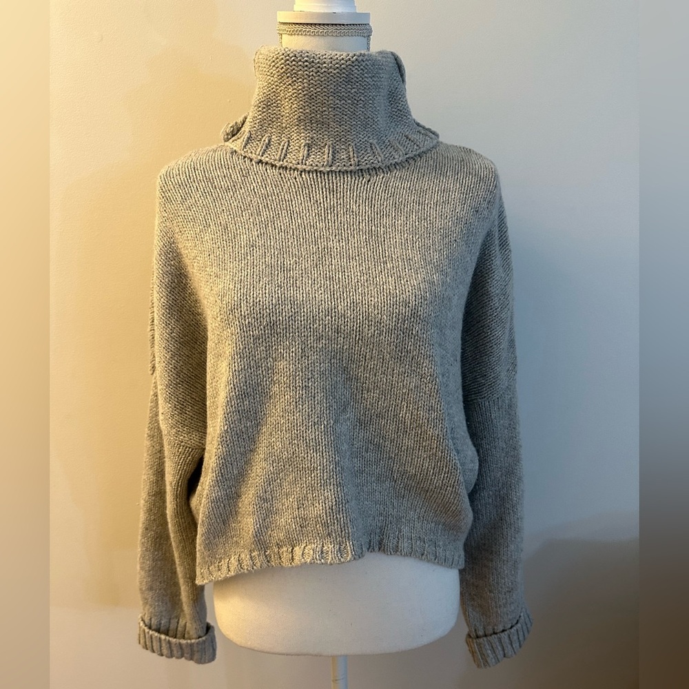 Free People One Teaspoon Rider Rollneck Sweater With Trim  XL NWT